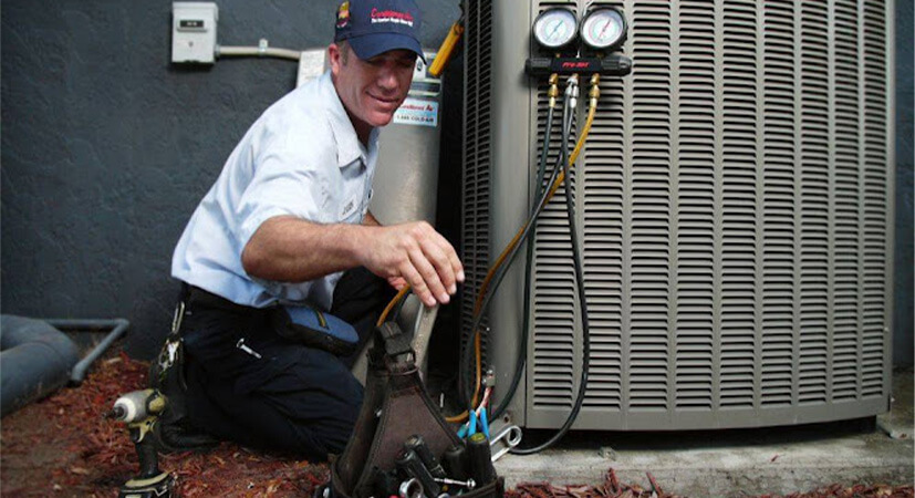 Service technician working on your ac